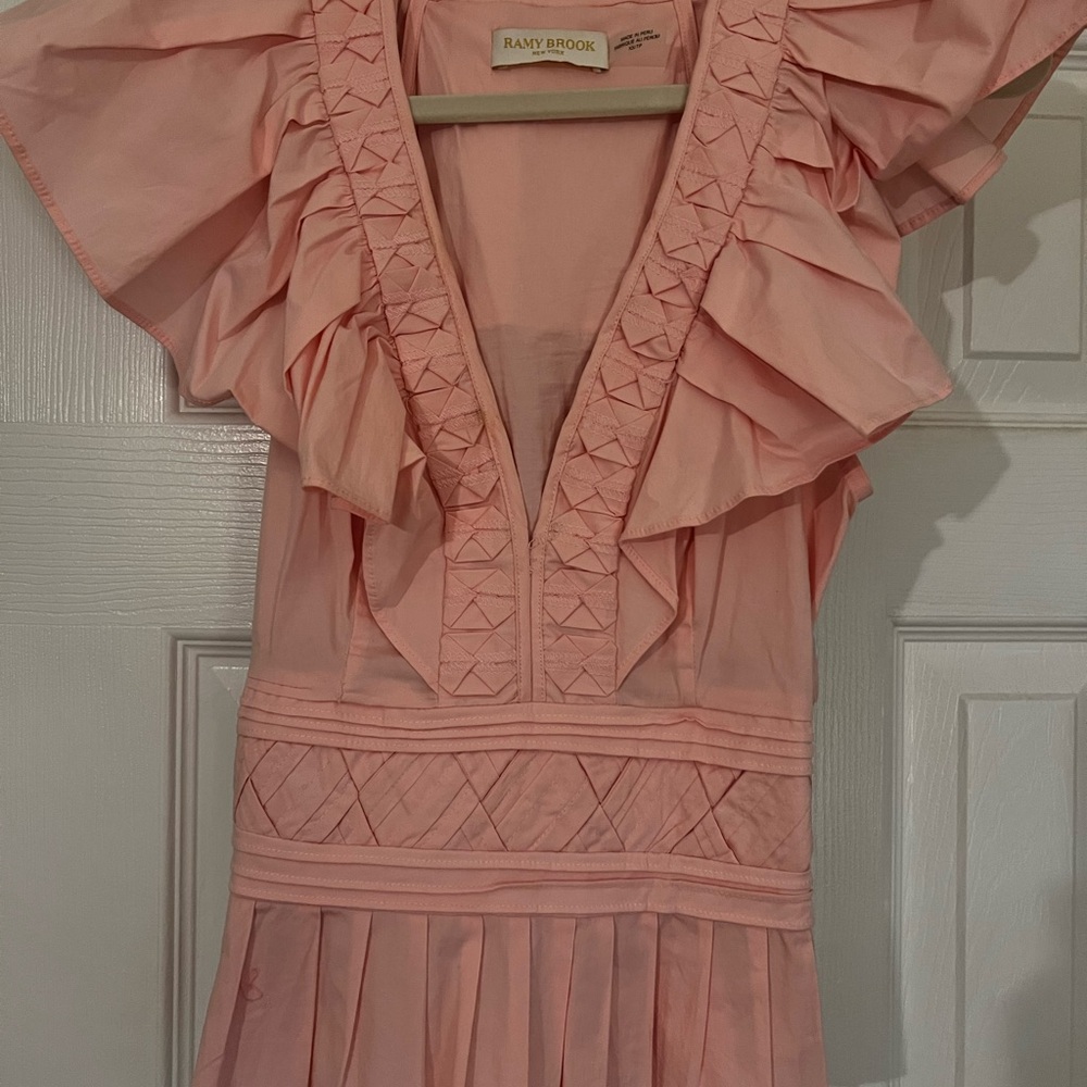 Ramy Brook Blush Ruffle Dress